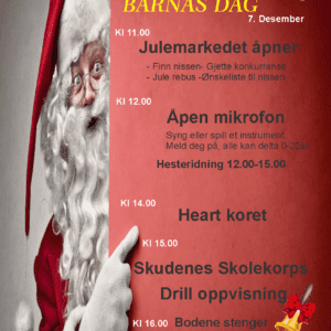 Plakat trykket for julemarkedet i Skudesneshavn