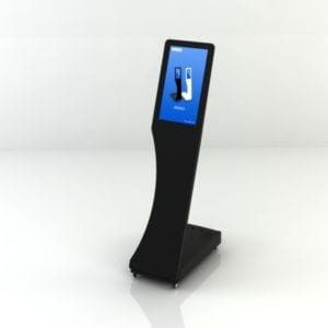Frittstående digitalskjerm med touch-funksjonalitet
