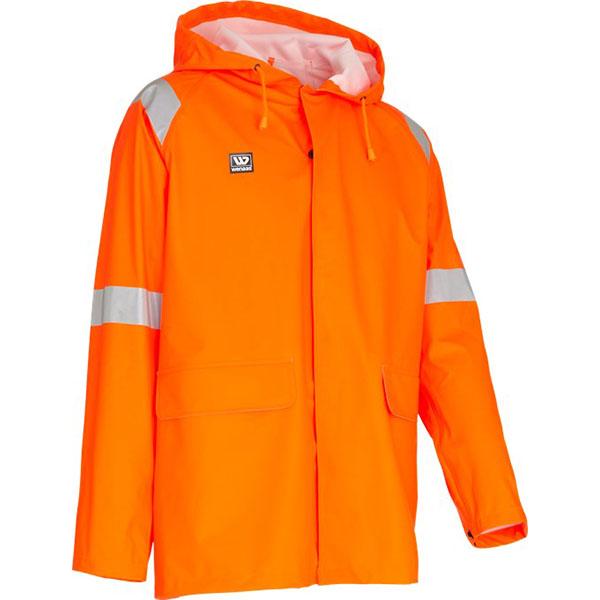Orange regns jakke