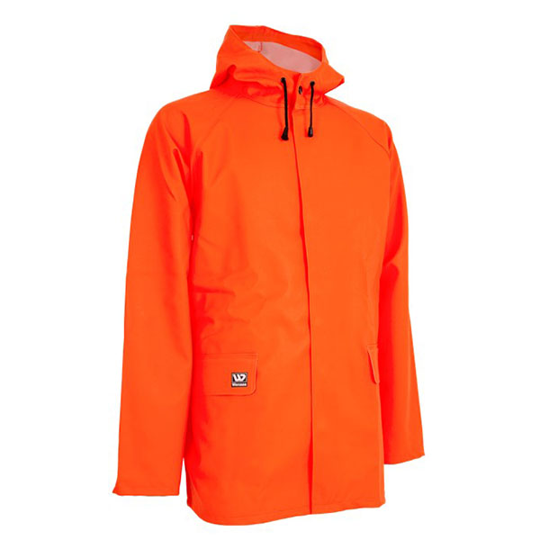Orange regns jakke